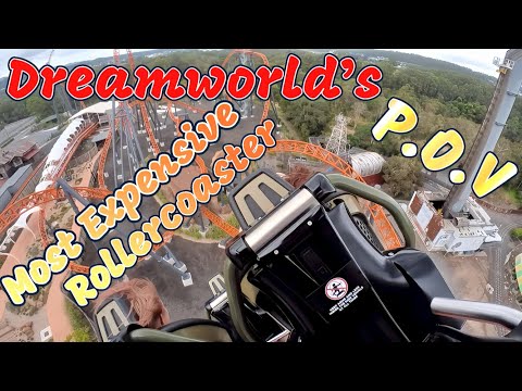 Triple Launch Steel Taipan Roller Coaster POV on ride Dreamworld  Gold Coast Australia Travel Vlog