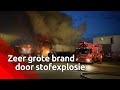 Grote brand door stofexplosie in timmerfabriek Esbeek