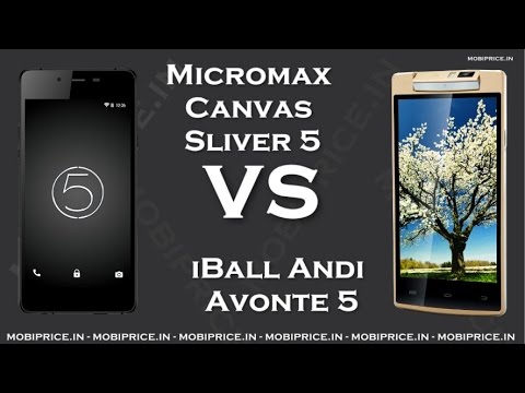 Compare Online iBall Andi Avonte 5 VS Micromax Canvas Sliver 5 Price, Specification, Review