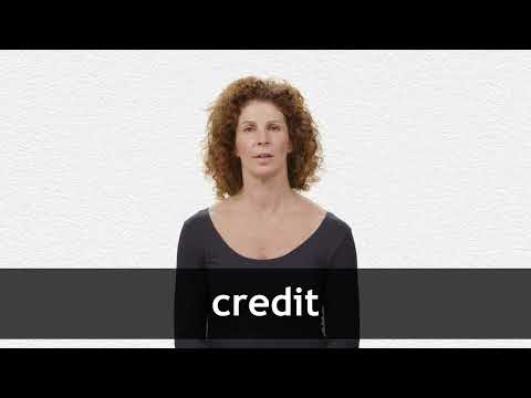 How to pronounce CREDIT in American English