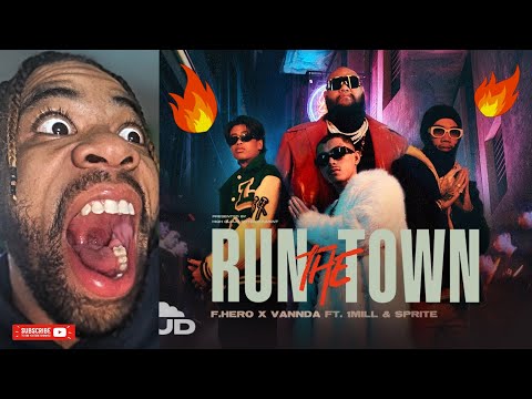 FIRST TIME REACTING to VannDa x F.HERO Ft. 1MILL & SPRITE - RUN THE TOWN [Official Music Video]