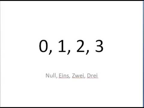 Die Zahlen 0 10 the numbers 0 10