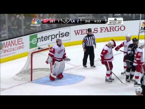 Anze Kopitar slick backhand goal 2-1 Feb 27 2013 Detroit Red Wings vs LA Kings NHL Hockey