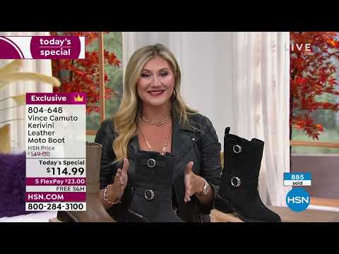 Vince Camuto Kerivini Leather Moto Boot