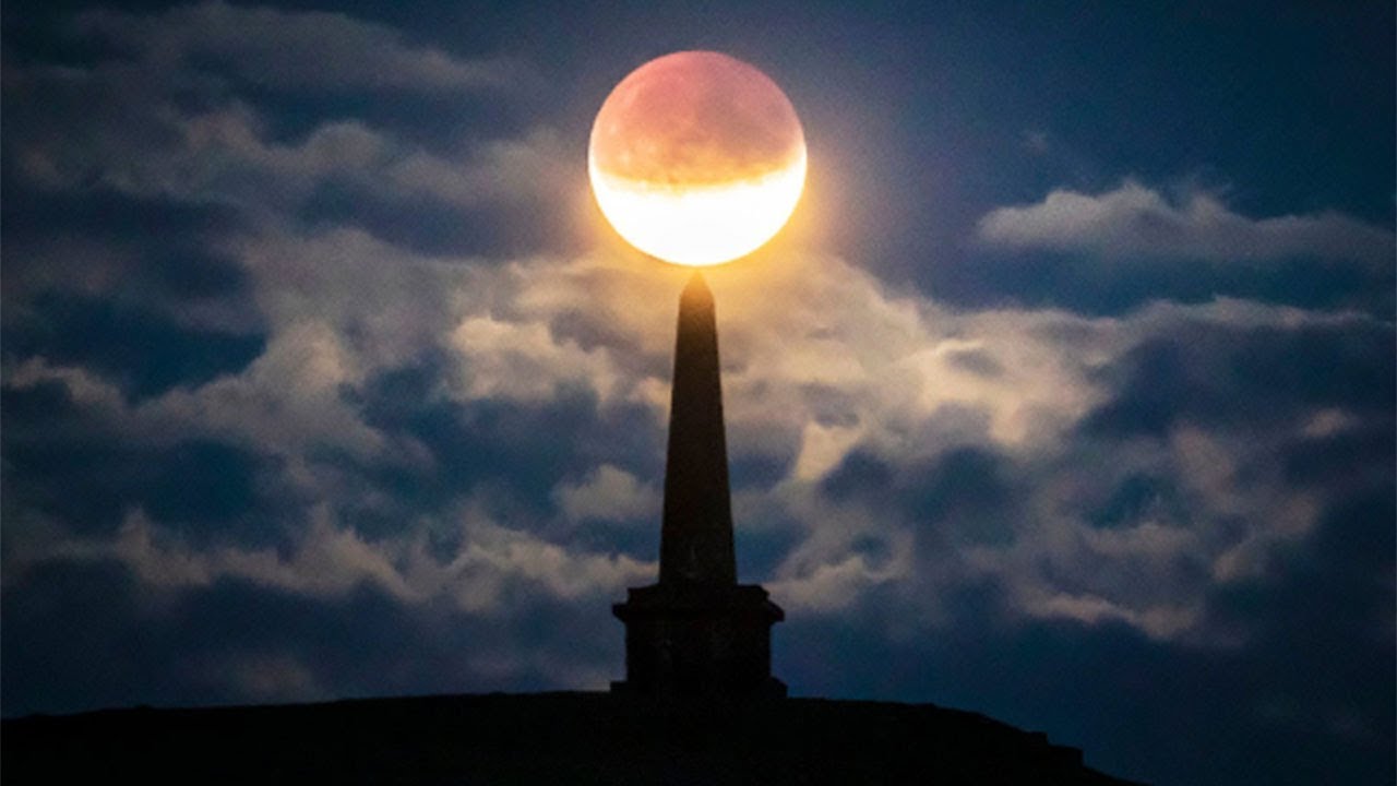 UK enjoys partial lunar eclipse on 50th anniversary of Apollo 11 moon  mission launch
