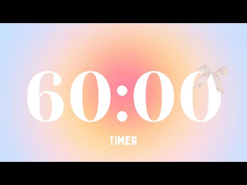 60 minute [ 1hour ] aesthetic countdown timer 💗 - with relaxing lofi music!