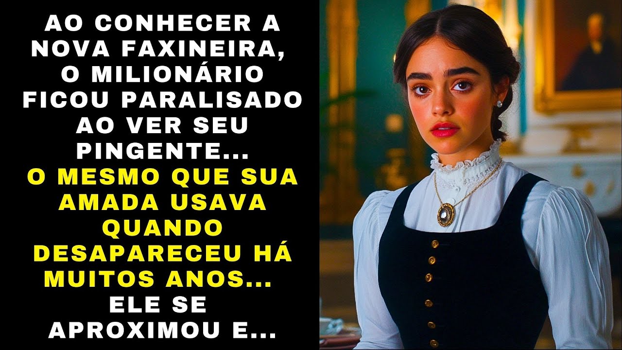 AO CONHECER A NOVA FAXINEIRA, O MILIONÁRIO FICOU PARALISADO AO VER SEU PINGENTE...O MESMO QUE SUA...