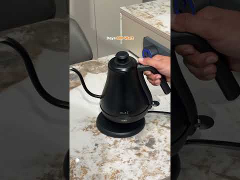 Gambar Klaz Teko Listrik Gooseneck Stainless Steel 800 Watt 800 ml - Hitam