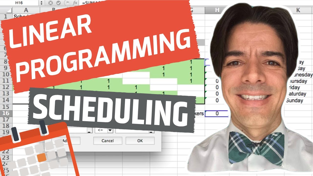 Linear Programming: Employee Scheduling with Excel Solver