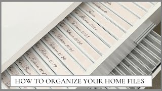 How To Organize Your Home Files