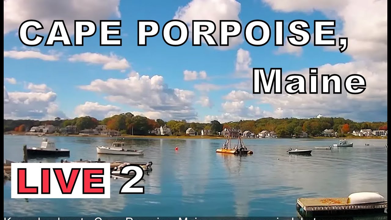 Live webcam view of Cape Porpoise Inner Harbor Lobster Fleet