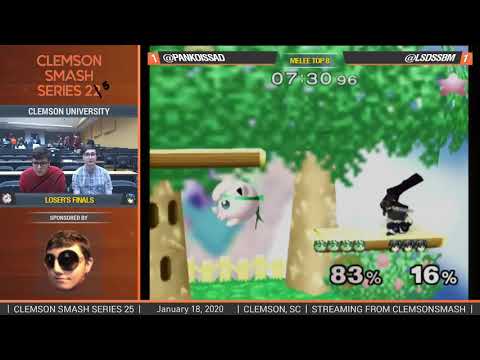Clemson Smash Series 25 - Losers Finals - Panko (Jigglypuff) vs. LSD (Marth) - SSBM