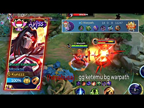 DIBANTAI MOSKOV LANGSUNG DIKIRA WARPATH REAL !! BEST BUILD MOSKOV TERSAKIT SEASON 30 - MLBB