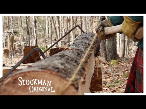 Learn How to Hew a Beam by Hand with Two Axes, Two Nails, and a Piece of String, in 11 Minutes