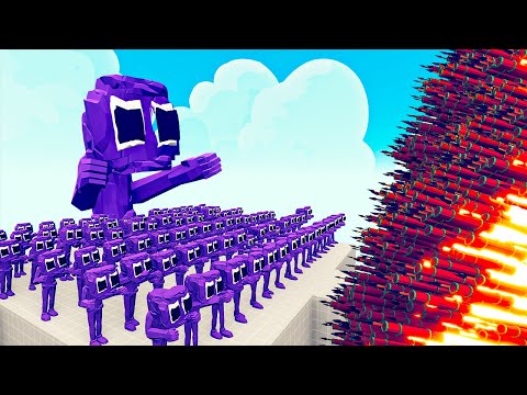 100x PURPLE RAINBOW FRIEND + 1x GIANT vs EVERY GODS - Totally Accurate Battle Simulator TABS