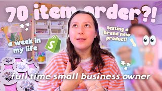 Small Business Diaries 🌸 Testing a Brand NEW Product, Packing Orders & My Biggest Ever Custom Order!
