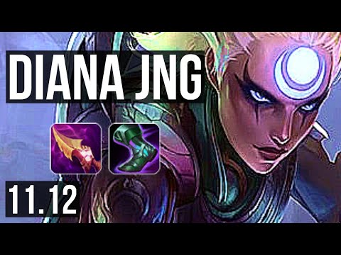 DIANA vs KINDRED (JUNGLE) | 3/0/7, 1.8M mastery, 1000+ games | BR Master | v11.12