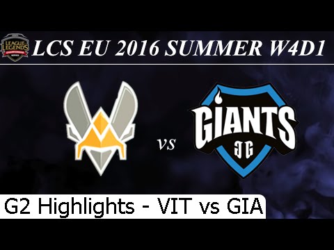 VIT vs GIA Game 2 Highlights 23/06/2016 - LCS EU Summer 2016 W4D1M2 Team Vitality vs Giants