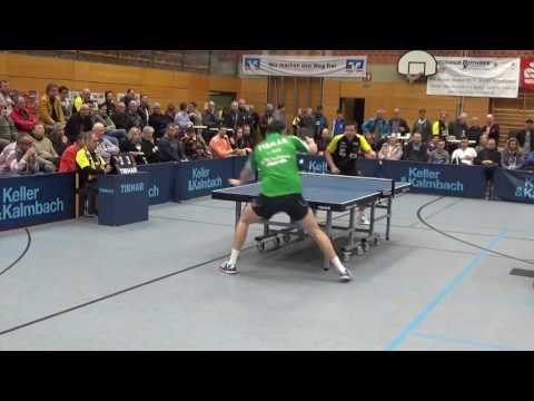 David vs Lauric Jean Belgium 1 TV Hilpoltstein vs  TTC Juelich Tischtennis Bundesliga 2  20170319 8