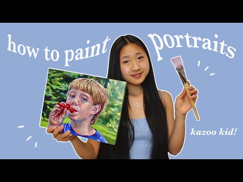 acrylic paint portrait tutorial – meme edition (kazoo kid!)