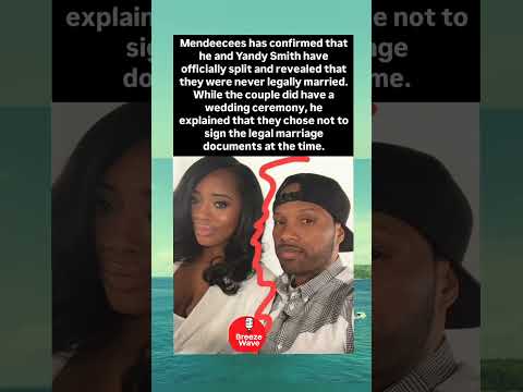 Mendeecees Confirms Split from Yandy Smith,They Were Never Legally Married #YandySmith #short #viral