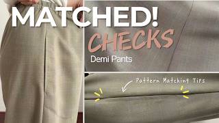 Demi Pants by Tessuti | Summer Wool | Matched Checks
