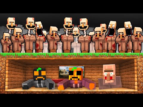 Apocalipsis de ALDEANOS MUTANTES vs Base Segura en Minecraft