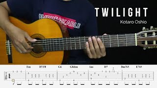 Twilight - Kotaro Oshio - (Easy) Fingerstyle Guitar Tutorial + TAB