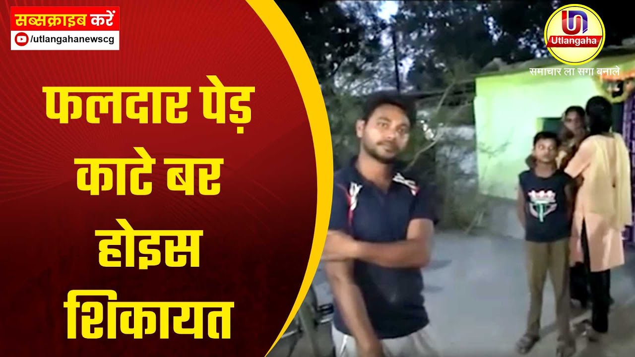 फलदार पेड़ काटे बर होइस शिकायत