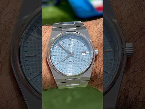 Tissot prx poweromatic steel ice blue tiffany edition mens w...