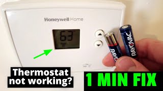 EASY! How to Change Batteries in Honeywell Thermostat in 1 minute
