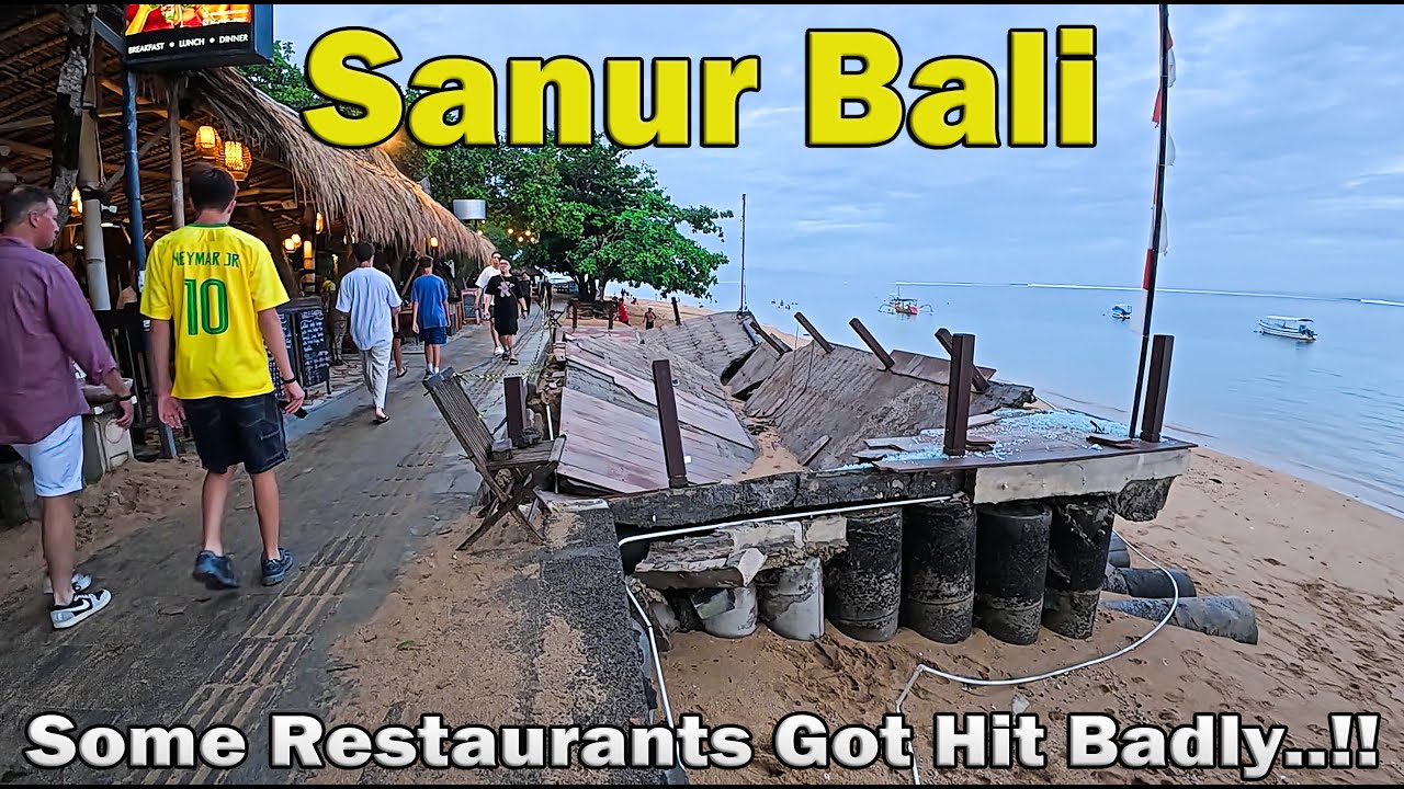 Big Rain Yesterday..!! Some Businesses Got Hit Badly..!! Sanur Bali Walking Tour..!!