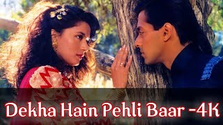 Dekha Hai Pehli Baar 4k Video Song  Saajan  Salman