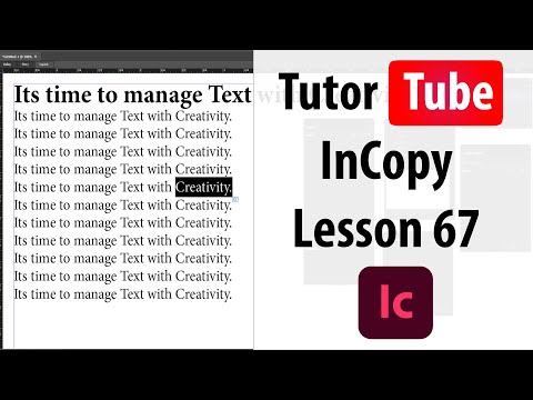 Adobe InCopy Tutorial Lesson 1 Interface