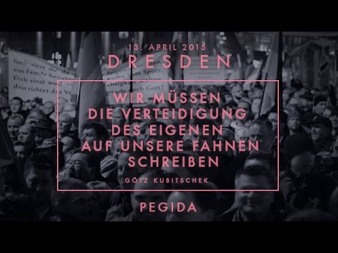 PEGIDA Kundgebung mit Geert Wilders: Rede von Götz Kubitschek am 13.4.2015 in der Flutrinne Dresden