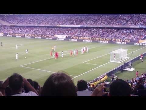 Messi Argentina free kick goal in Chicago Copa America Centenario