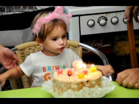 Samira singing Happy Birthday to herself