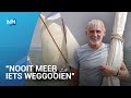 Edwin bouwde een VOC-boot van afvalplastic