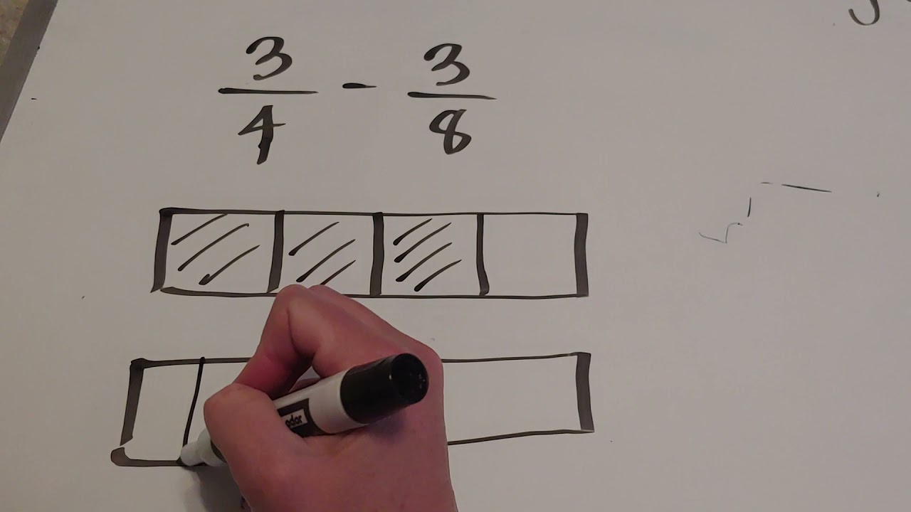 Subtracting Fractions Using Tape Diagrams