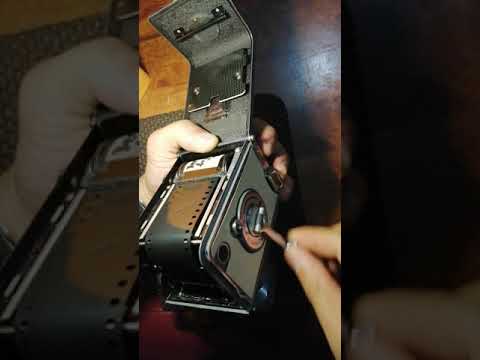 yashica 44 modified, can rewind film135 w/o dark bag #yashica44 #camera #tlr #film135 #modify