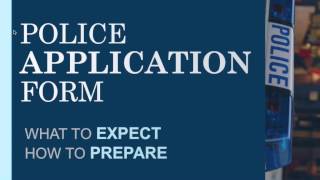 Police Officer Application Form - Police Recruitment Process