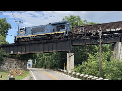 Engineer Calls Me A Name!  Scrap Metal Train Goes By Burnt House!