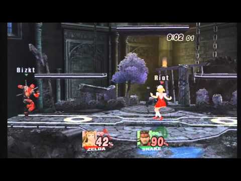 SSBB - Riot (Zelda) Vs Bizkit (Snake) - Mega Mass Madness 2