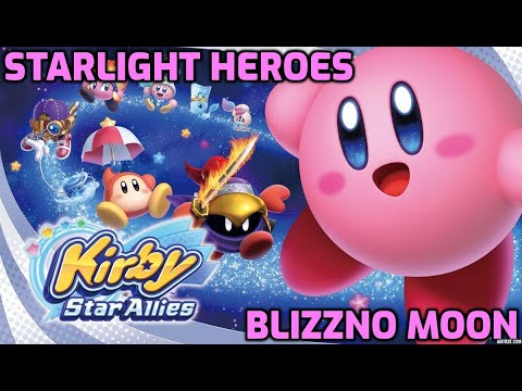 Kirby Star Allies - World 4: Starlight Heroes - Blizzno Moon