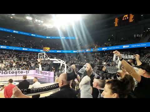 Imnul "U" Cluj, "Slavă ție studenție", la meciul de baschet din EuroCup, U-BT Cluj vs Aris Salonic