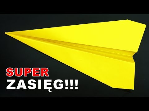 Samolot z papieru bardzo daleko latający samolot z papieru!!! | DUŻY ZASIĘG!Best paper plane!
