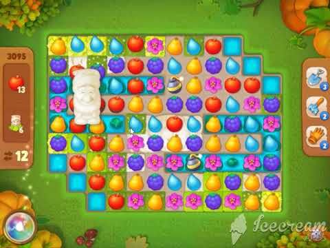 Gardenscapes gameplay level 3095! NO BOOSTERS USED!