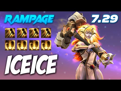 iceice Dawnbreaker Rampage NEW IMBA? - Dota 2 Pro Gameplay 7.29 [Watch & Learn]