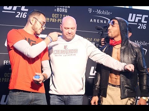 UFC 216 media day staredowns
