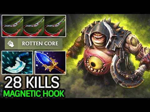 Pudge Magnetic Hook – Monster Mid with Scepter First Item Dota 2